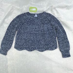Girls XS/4 navy and white crop sweater NWT crazy8